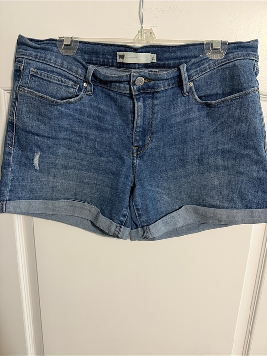 Levi's Pants - Levi's Medium Blue Denim Cuffed Women’s Shorts